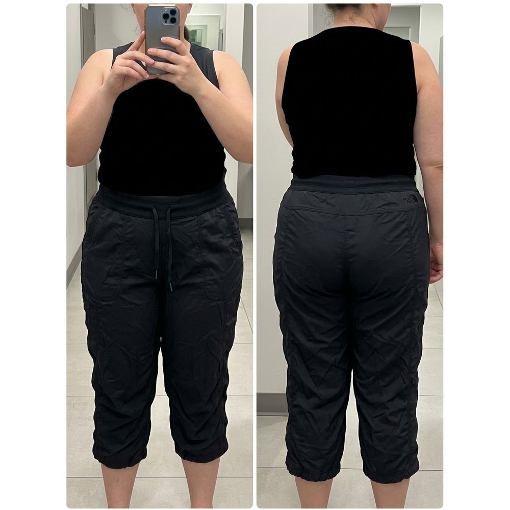 NWT The North Face Women XXL Aphrodite 2.0 Capri Pants Black Hiking Lightweight